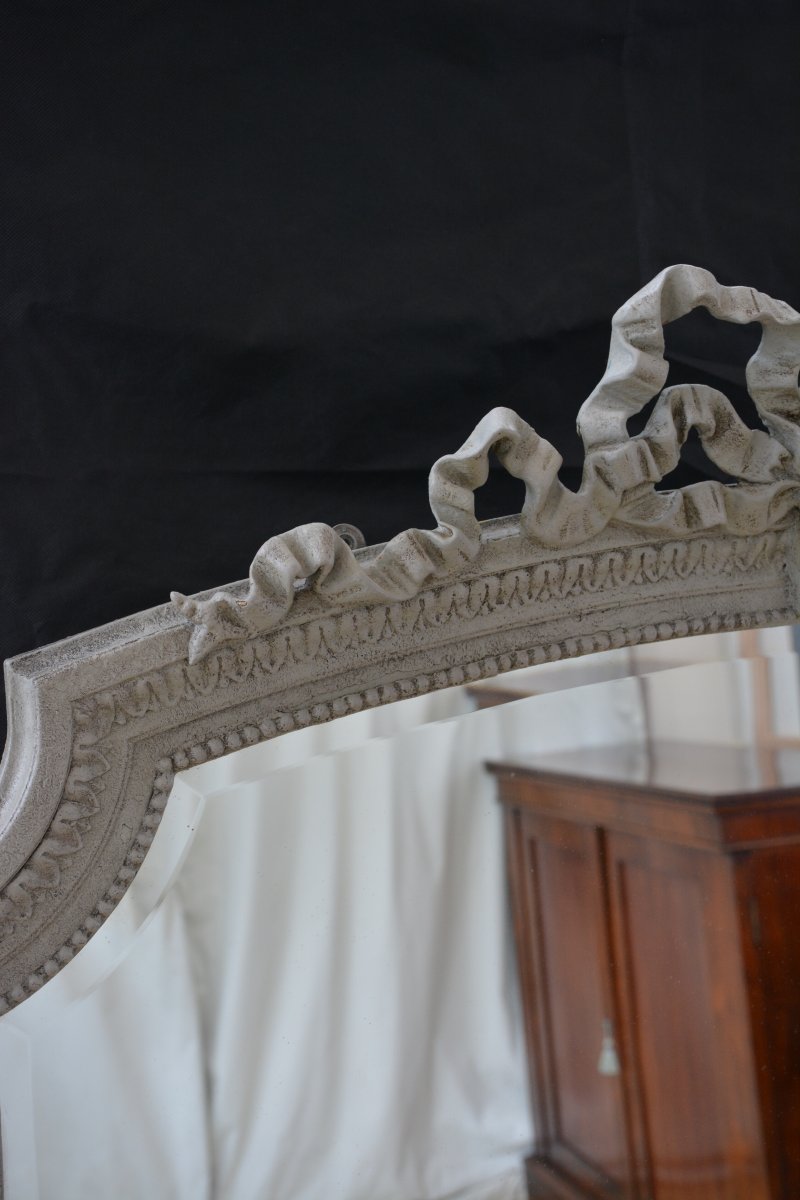 French Antique Wall Mirror H140cm - Image 11